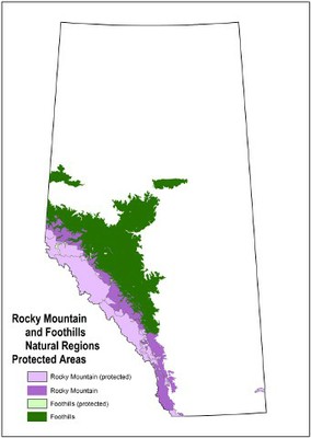 Rocky Mountain and Foothills NRs with Protected Areas